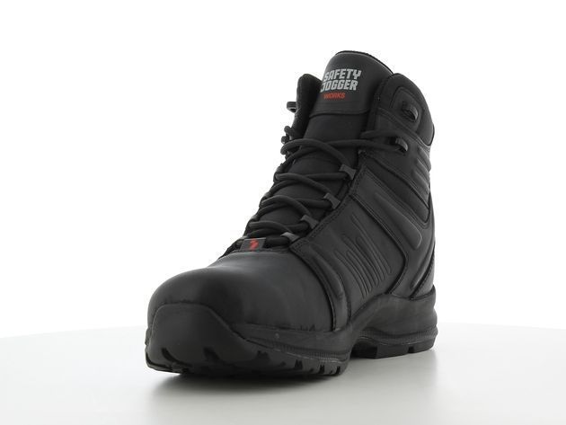 Ботинки тактические кожаные, высокие Safety Jogger ARMOUR HRO SRC WR чёрные ARMOURBLK фото
