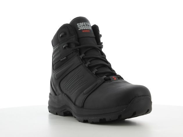 Ботинки тактические кожаные, высокие Safety Jogger ARMOUR HRO SRC WR чёрные ARMOURBLK фото
