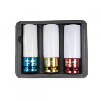 Набір головок дисків 3од. 1/2 "(17,19,21 мм) PROLINE 29080 фото