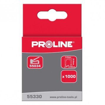 Скоба напівкругла для степлера загартована Тип S 10мм (упаковка 1000шт) PROLINE 55330 фото